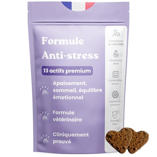 Weloca Anti-Stress Hund – 13 starke natürliche Wirkstoffe – beruhigend für gestresste, ängstliche, reaktive Hunde, hyperaktive Hunde – 120 wohltuende und wohltuende Bissen – Nahrungsergänzungsmittel von Weloca