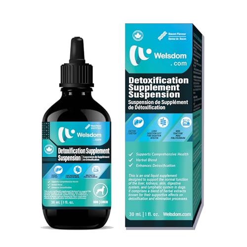 Welsdom Pets Detoxification Supplement Suspension – 30mL | Liquid Herbal Detox Support for Dogs & Cats | Liver Cleanse, Antioxidants, and Immune Boost | Easy-to-Use Daily Wellness Formula Welsdom Pets Detoxification Supplement Suspension – 30mL | Liquid Herbal Detox Support for Dogs & Cats | Liver Cleanse, Antioxidants, and Immune Boost | Easy-to-Use Daily Wellness Formula von Welsdom