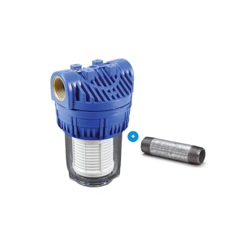 5" Water Filter Cartridge 1" Internal Thread | 60 Micron Nylon Insert | 8 Bar Pressure | Clear Housing | with Wrench, Wall Bracket & 1/8" Pressure Gauge Connection | Home & Industrial Use 5" Water Filter Cartridge 1" Internal Thread | 60 Micron Nylon Insert | 8 Bar Pressure | Clear Housing | with Wrench, Wall Bracket & 1/8" Pressure Gauge Connection | Home & Industrial Use von WeltenMarkt