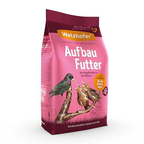 Welzhofer Aufbaufutter 10kg – Nährstoffreiches Vogelfutter für Jungvögel & ihre Eltern. Schnelle Stärkung für geschwächte & ältere Vögel. Haferflocken, naturbelassenes Fett & essenzielle Nährstoffe von Welzhofer