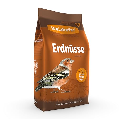 Welzhofer Erdnüsse gehackt 10kg Wildvogelfutter - Hochenergie Vogelfutter für Garten- & Wildvögel, mit extrem hohem Ölgehalt, 24% Eiweiß, 176 mg Magnesium. Rückstandsfrei & nährstoffreich von Welzhofer