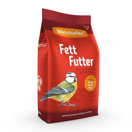 Welzhofer Fettfutter für Wildvögel 10kg – Hochenergetische Mischung mit Haferflocken, naturbelassenem Fett, Sultaninen und Erdnüssen. Ohne Zusatzstoffe. Artgerecht für das ganze Jahr. von Welzhofer