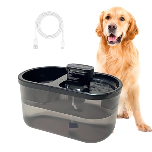 Trinkbrunnen für Katze,Katzenbrunnen Kabellos mit Bewegungsmelder,Automatischer Trink- und Fütterungsautomat für Katzen, Wasserspender für Katzen, Futterautomat für Haustiere von Wenosda