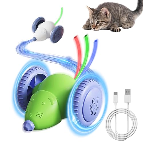 Wenosda Elektrische Spielmaus für Katzen, 2 Stück Interaktives Katzenspielzeug, Interaktives Spielzeug für Katzen, Spielmäuse für Katzen, USB Wiederaufladbar, Geschenke für Katzen(Grün und weiß) Wenosda Elektrische Spielmaus für Katzen, 2 Stück Interaktives Katzenspielzeug, Interaktives Spielzeug für Katzen, Spielmäuse für Katzen, USB Wiederaufladbar, Geschenke für Katzen(Grün und weiß) von Wenosda