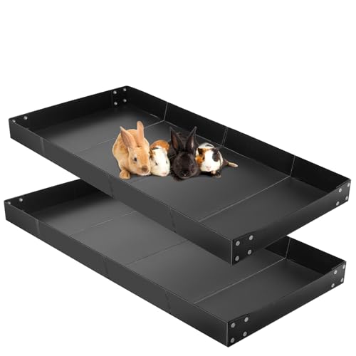 Wenqik Meerschweinchen-Käfig-Auskleidung, gewellter Kunststoff, 2 x 4 Paneele, Meerschweinchenkäfigboden für Kleintiere, Meerschweinchen, Igel, Kaninchen, Käfig-Tablett, 140 x 68 cm, Schwarz Wenqik Meerschweinchen-Käfig-Auskleidung, gewellter Kunststoff, 2 x 4 Paneele, Meerschweinchenkäfigboden für Kleintiere, Meerschweinchen, Igel, Kaninchen, Käfig-Tablett, 140 x 68 cm, Schwarz von Wenqik