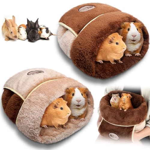 Wenqik Meerschweinchenbett, kuscheliges warmes Versteck für Kleintiere, gemütliches Haus, Bettwäsche, Schlafkissen, tragbare Haustier-Tragetasche, Käfignest für Kaninchen, Hamster, Ratten, 2 Stück Wenqik Meerschweinchenbett, kuscheliges warmes Versteck für Kleintiere, gemütliches Haus, Bettwäsche, Schlafkissen, tragbare Haustier-Tragetasche, Käfignest für Kaninchen, Hamster, Ratten, 2 Stück von Wenqik