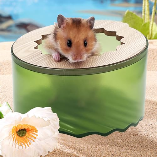 Wenriko Hamster Sandbadkasten Kleintier Dusche und Grabraum Katzentoilette, mit Reinigungsschaufel, leicht zu reinigen, für Hamster, Rennmäuse, Ratte und andere Kleintiere (Erbsgrün) von Wenriko