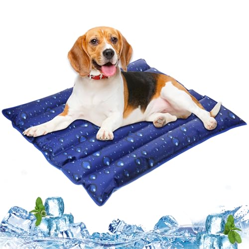 Kühlmatte für Hunde, 74,9 x 74,9 cm, Kühlmatte für Hunde und Katzen, geeignet für alle Arten von Haustieren, strapazierfähiges kühles Gewebe für besseres Kühlgefühl, hält Haustiere bei Sommerhitze von Wensdr