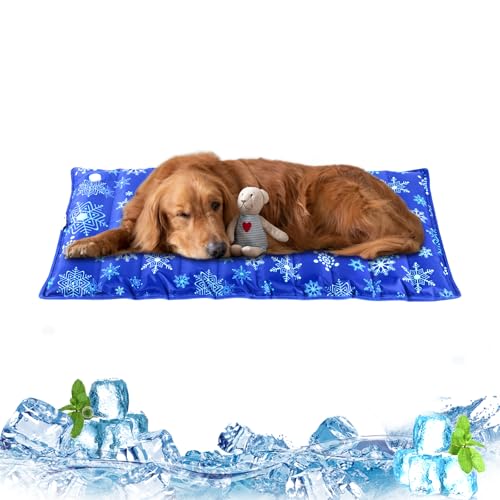 Kühlmatte für Hunde, 90,9 x 48 cm, Kühlmatte für Hunde und Katzen, geeignet für alle Arten von Haustieren, strapazierfähiger Kühlstoff für besseres Kühlgefühl, hält Haustiere bei Sommerhitze kühl von Wensdr