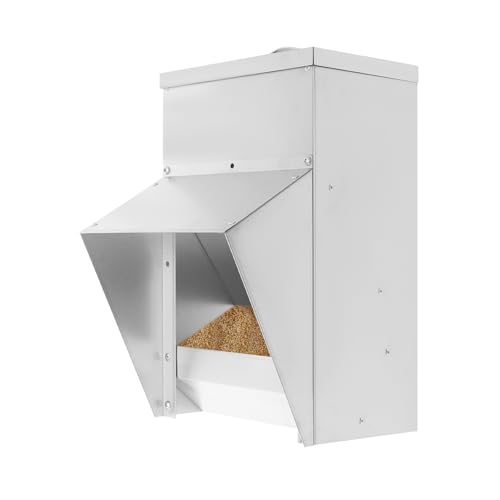 Wensiy Futterautomat Hühner, Metall Geflügelfütterer, Hühnerfutterautomat rattensicher, Outdoor Schwerkraftfütterer für Hühner Ente Geflügel, ideales Hühner Zubehör Wensiy Futterautomat Hühner, Metall Geflügelfütterer, Hühnerfutterautomat rattensicher, Outdoor Schwerkraftfütterer für Hühner Ente Geflügel, ideales Hühner Zubehör von Wensiy