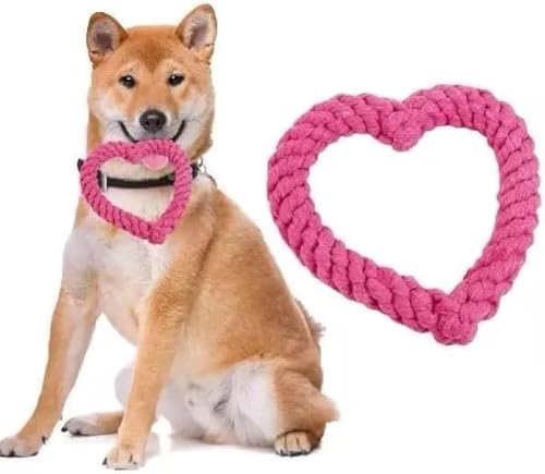 Rosa süßes Kauspielzeug für Hunde und Katzen, Hundespielzeug für Kauer, robustes Zahnspielzeug für Hunde, kreatives Liebesherzförmiges interaktives Seil-Hundespielzeug, Baumwolle, Welpen, Zahnen, Rosa süßes Kauspielzeug für Hunde und Katzen, Hundespielzeug für Kauer, robustes Zahnspielzeug für Hunde, kreatives Liebesherzförmiges interaktives Seil-Hundespielzeug, Baumwolle, Welpen, Zahnen, von Wentoenapp