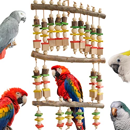 Wepets Holzspielzeug zum Aufhängen für extra große und mittelgroße Papageien – perfekt für Aras, Kakadus, afrikanische Graupapageien, Amazonen, Eclectus und mehr Wepets Holzspielzeug zum Aufhängen für extra große und mittelgroße Papageien – perfekt für Aras, Kakadus, afrikanische Graupapageien, Amazonen, Eclectus und mehr von Wepets
