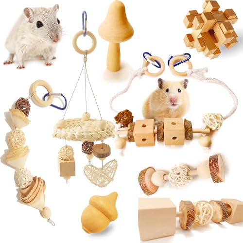 Wepets Hamsterspielzeug für Hamster, Rennmäuse, Mäuse, Ratten und andere Kleintiere zum Kauen und Spielen, veranlassen sie ihre Zähne knirschen, reduzieren Depressionen.(HT001-A) von Wepets