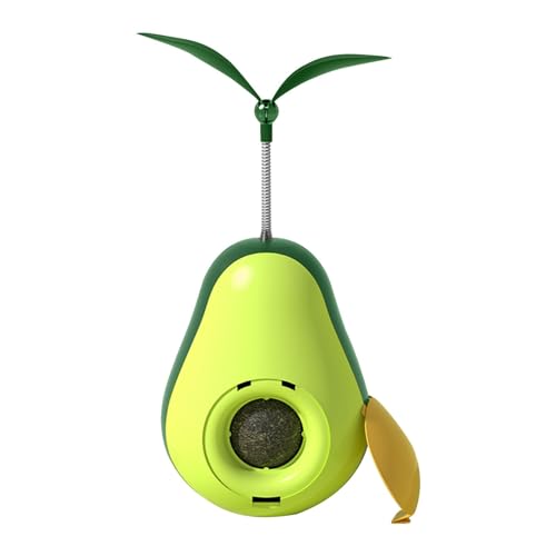 Weppduk Avocado-Katzenminze-Ball,Katzenminze-Avocado-Wandball,Süßes Leckerli-Spielzeug für Katzen - Kätzchenspielzeug für Katzen, Katzenleckerli-Wandbälle mit Feder-Katzenspielzeugstab und Weppduk Avocado-Katzenminze-Ball,Katzenminze-Avocado-Wandball,Süßes Leckerli-Spielzeug für Katzen - Kätzchenspielzeug für Katzen, Katzenleckerli-Wandbälle mit Feder-Katzenspielzeugstab und von Weppduk