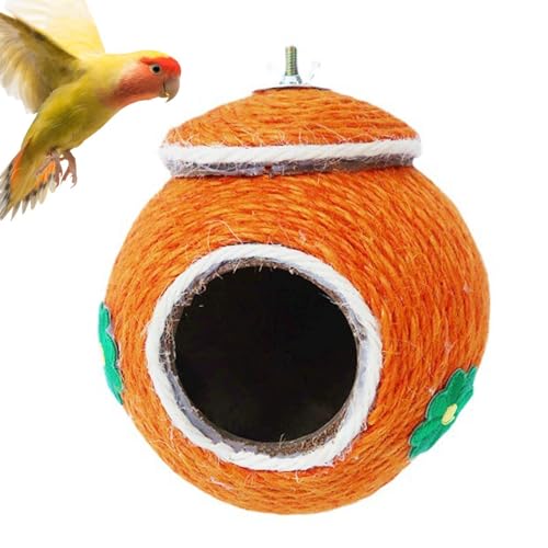 Weppduk Gewebtes Vogelnest – handgewebtes Naturfell – Beißschutz für Vögel, Nistkasten mit Seil, gewebte Abdeckung für Papageien, Sittiche, Sittiche, Nymphensittiche, Lovebird, Finken, Hamster Weppduk Gewebtes Vogelnest – handgewebtes Naturfell – Beißschutz für Vögel, Nistkasten mit Seil, gewebte Abdeckung für Papageien, Sittiche, Sittiche, Nymphensittiche, Lovebird, Finken, Hamster von Weppduk