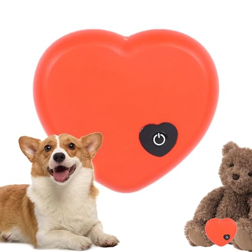 Weppduk Herzschlag-Simulator-Spielzeug, entspannender Herzschlag, Hundespielzeug für Welpen, realistisch, tragbares Hunde-Herzschlag-Spielzeug, beruhigendes Welpenspielzeug, Hundespielzeug für Katze von Weppduk