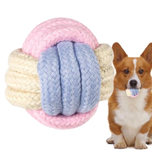 Weppduk Hunde-Schlepper-Ball-Seil, Seil-Ball-Spielzeug | Kauwattebällchen | Hundeknotenball-Seilspielzeug, Hunde-Kauspielzeug aus Baumwolle zum Zahnen, bequemer Baumwoll-Kauknotenball für die Weppduk Hunde-Schlepper-Ball-Seil, Seil-Ball-Spielzeug | Kauwattebällchen | Hundeknotenball-Seilspielzeug, Hunde-Kauspielzeug aus Baumwolle zum Zahnen, bequemer Baumwoll-Kauknotenball für die von Weppduk