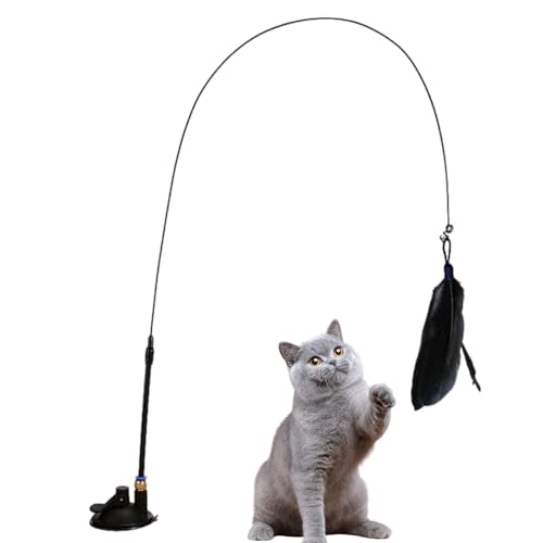 Weppduk Katzenspielzeug Mit Federstab - Interaktive Angelrute für Katzen Rimovibe 55g | Zauberstab Feder Spielzeug Für Katzen | Lustiger Stab Mit Katzenstab Weppduk Katzenspielzeug Mit Federstab - Interaktive Angelrute für Katzen Rimovibe 55g | Zauberstab Feder Spielzeug Für Katzen | Lustiger Stab Mit Katzenstab von Weppduk