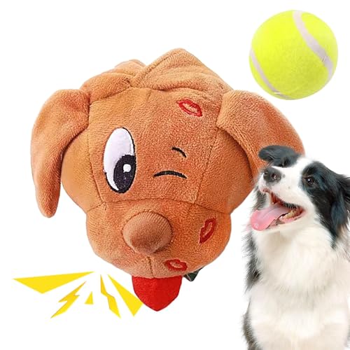 Weppduk Schnüffelspielzeug für Hunde, Plüsch, saubere Zähne, Kauspielzeug mit Quietschball, unzerstörbares Beißspielzeug für Haustiere, Interaktion, Ziehen, Gesellschaft von Weppduk