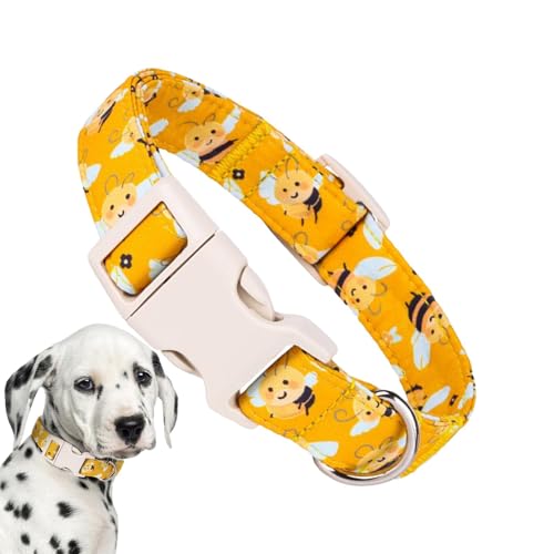 Weppduk Verstellbares Hundehalsband, Haustierhalsband aus Baumwolle,Einstellbares bedrucktes Halsband für Haustierhunde - Leuchtendes gelbes dekoratives Accessoire für Spaziergänge, Aktivitäten Weppduk Verstellbares Hundehalsband, Haustierhalsband aus Baumwolle,Einstellbares bedrucktes Halsband für Haustierhunde - Leuchtendes gelbes dekoratives Accessoire für Spaziergänge, Aktivitäten von Weppduk