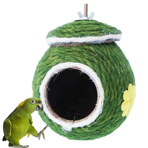 Weppduk Vogelhaus, handgewebt, natürliche Muschel, Vogelhaus, Beißschutz, -Schlüpfhaus für Kaninchen, Hamster, Rennmäuse, Chinchillas, Kanarienvögel, Nymphensittiche Weppduk Vogelhaus, handgewebt, natürliche Muschel, Vogelhaus, Beißschutz, -Schlüpfhaus für Kaninchen, Hamster, Rennmäuse, Chinchillas, Kanarienvögel, Nymphensittiche von Weppduk