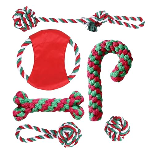 Weppduk Weihnachts-Hundeseil, Seilspielzeug für Hunde - Weihnachtsspielzeug zum Zahnen von Welpen | Hundespielzeuge Anreicherungsspielzeug für Hunde Übungsspielzeug für Hunde Spielzeug Weppduk Weihnachts-Hundeseil, Seilspielzeug für Hunde - Weihnachtsspielzeug zum Zahnen von Welpen | Hundespielzeuge Anreicherungsspielzeug für Hunde Übungsspielzeug für Hunde Spielzeug von Weppduk