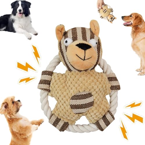 Weqizuerqi Hundespielzeug aus Seil, Quietschspielzeug aus Seil für Hunde - Geknotetes Seilspielzeug Quietschspielzeug | Interaktives Hundespielzeug, weicher Quietscher, Haustierspielzeug aus Weqizuerqi Hundespielzeug aus Seil, Quietschspielzeug aus Seil für Hunde - Geknotetes Seilspielzeug Quietschspielzeug | Interaktives Hundespielzeug, weicher Quietscher, Haustierspielzeug aus von Weqizuerqi