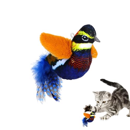 Weqizuerqi Katzenspielzeug, Taumelnder Vogel Interaktives Vogelspielzeug für Katzen, Plüsch Spielzeug für Indoor-Katzen, Wandbefestigung Katzenspielzeug, 14 x 6 x 6 cm Weqizuerqi Katzenspielzeug, Taumelnder Vogel Interaktives Vogelspielzeug für Katzen, Plüsch Spielzeug für Indoor-Katzen, Wandbefestigung Katzenspielzeug, 14 x 6 x 6 cm von Weqizuerqi