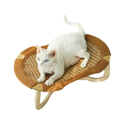 Weqizuerqi Rattan Kühlbett für Katzen - Rattan Kühlbett erhöht für Welpen | Atmungsaktive Hängematte Gewebt Kratzfest Für Kleine Mittel Große Rassen Boden Hof Garten Weqizuerqi Rattan Kühlbett für Katzen - Rattan Kühlbett erhöht für Welpen | Atmungsaktive Hängematte Gewebt Kratzfest Für Kleine Mittel Große Rassen Boden Hof Garten von Weqizuerqi