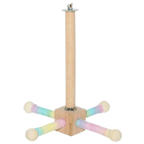 Weqizuerqi Vogelperchbird Cage Barch, Vogelperch Stand | Sitzstangen für Cockatiels | 360 Grad rotierende Holzspielzeuge für Innenkäfige Outdoor -Viaries Reisenträger Hühnerkoop -Zucht -Setups von Weqizuerqi