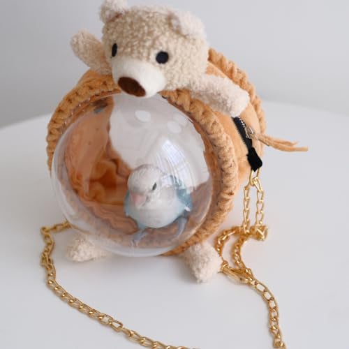 Werwing Bird Rucksack Carrier - Transparenter Reisekäfig für Lovebirds, Wellensittiche & kleine Papageien | Leichtes, flugtaugliches & stilvolles Vogelzubehör von Werwing