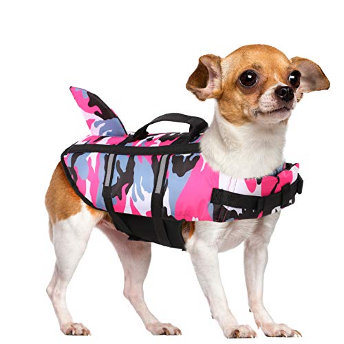 Werwing Hundeschwimmweste – Hochauftrieb, Camouflage-Farbe, niedlicher Hai, Haustier-Sicherheitsweste mit Rettungsgriff und Leinenring, leichte, verstellbare Schwimmweste zum Schwimmen, Bootfahren Werwing Hundeschwimmweste – Hochauftrieb, Camouflage-Farbe, niedlicher Hai, Haustier-Sicherheitsweste mit Rettungsgriff und Leinenring, leichte, verstellbare Schwimmweste zum Schwimmen, Bootfahren von Werwing