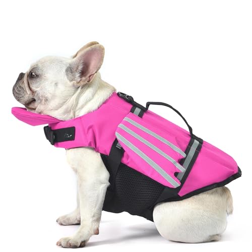 Werwing Hundeschwimmweste – einzigartiges Flügel-Design, hoch – Auftrieb, verstellbare Haustier-Schwimmweste, Kinnschwimmer, Rettungsgriff für kleine, mittelgroße Hunde, Schwimmen, Bootfahren von Werwing