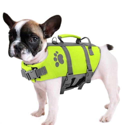 Werwing Hundeschwimmweste – hoch – Auftrieb, verstellbare Hundeschwimmweste mit Griff für alle Ihre Hunde zum Schwimmen, Bootfahren von Werwing