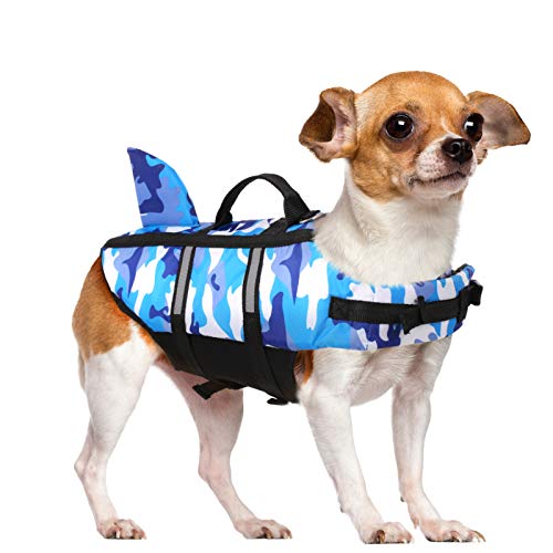 Werwing Hundeschwimmweste – hoch – Auftrieb leicht – beschwerter Camouflage-Farbe niedlicher Hai mit starkem Rettungsgriff und Leinenring für Ihren pelzigen Wasserbegleiter Werwing Hundeschwimmweste – hoch – Auftrieb leicht – beschwerter Camouflage-Farbe niedlicher Hai mit starkem Rettungsgriff und Leinenring für Ihren pelzigen Wasserbegleiter von Werwing