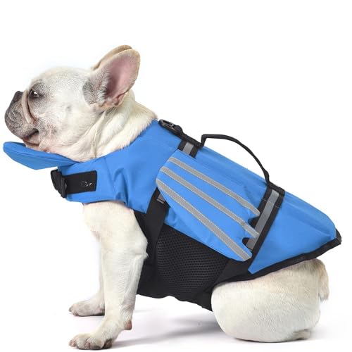 Werwing Hundeschwimmweste mit Kinnschwimmer & Rettungsgriff – verstellbare hochsichtbare Schwimmweste für kleine, mittelgroße Hunde, Katzen – Haustier-Sicherheits-Schwimmweste zum Schwimmen von Werwing