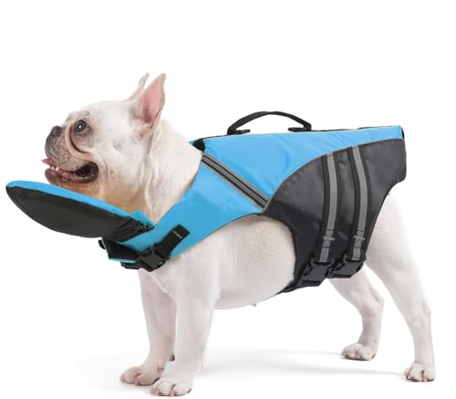 Werwing Hundeschwimmweste mit abnehmbarem Halsschwimmer – reflektierende Schwimmweste für kleine, mittelgroße und große Hunde | Ripstop-Sicherheitsweste zum Schwimmen, Bootfahren und Training von Werwing
