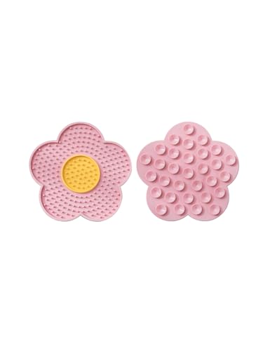 Werwing Langsamer Futternapf für Hunde in Blumenform - 15,2 cm Silikon-Leckmatte für Katzen & Hunde, rutschfester Puzzle-Futterspender zum langsamen Fressen, Verbesserung der Verdauung, Zahnreinigung von Werwing
