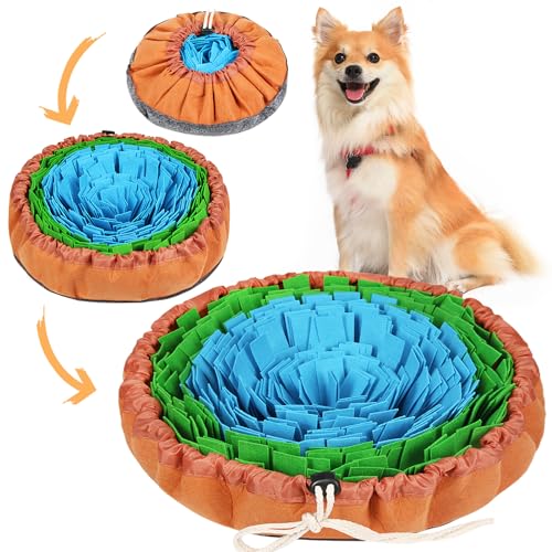 Werwing Schnüffelmatte für Hunde – Interaktives Hundespielzeug, verstellbare Futtermatte für langsames Füttern und geistige Stimulation, 43,2 x 43,2 cm große Schnüffelmatte für alle Rassen von Werwing