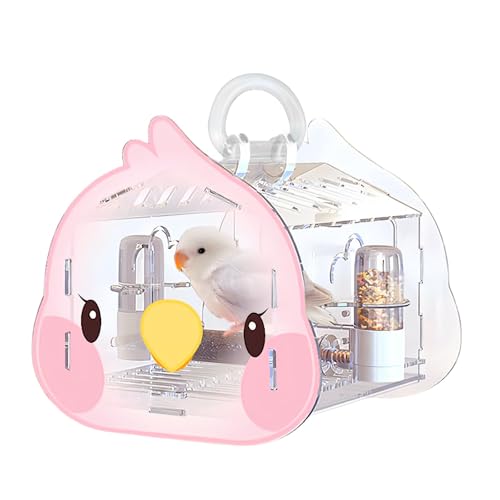 Werwing Transparente Vogel-Reisekäfig-Tragetasche – tragbarer Rucksack mit Sitzstange und Näpfen | Modische, atmungsaktive Tragetasche für Sittiche, Lovebirds & kleine Vögel Werwing Transparente Vogel-Reisekäfig-Tragetasche – tragbarer Rucksack mit Sitzstange und Näpfen | Modische, atmungsaktive Tragetasche für Sittiche, Lovebirds & kleine Vögel von Werwing