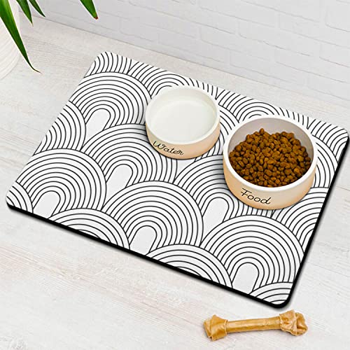 Werwing Umweltfreundliche Futtermatte für Haustiere, 30,5 x 50,8 cm, saugfähig, für Böden, wasserdicht, schnell trocknend, rutschfest, für Katzen/Hunde von Werwing