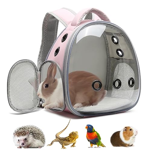 Werwing Vogel-Rucksack-Tragetasche, tragbarer Reisekäfig für Sittiche, Papageien und kleine Vögel, atmungsaktives Netz-Design, Blasenfenster, leichtes Vogelzubehör von Werwing