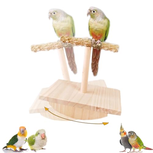 Werwing Vogelspielzeug – Sitzstange aus Naturholz für Sittiche, Papageien & mittelgroße Vögel – Training, Spielen & Bereicherung von Werwing