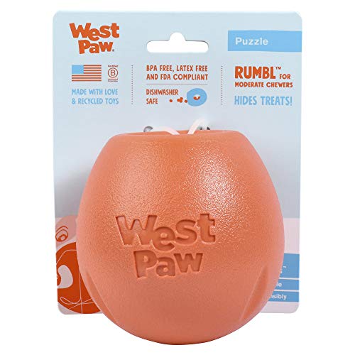 WestPaw Dog Spielzeug Echo Rumbl L orange 10cm von WEST PAW