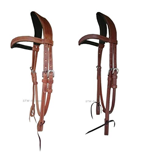 Western Imports Anatomically Shaped Harness Headstall (dunkel geölt) von Western Imports