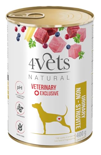 Westho Petfood | 4Vets Urinary Support 6 x 400 g Diät-Nassfutter für Hunde mit Harnwegserkrankungen | Getreidefrei | Reduzierter Natrium- & Kaliumgehalt | Hundefutter von Tierärzten von Westho