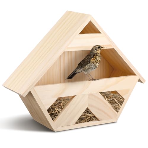 Weysat 12,6 Zoll Zederntaube Nistkasten Holz Taubenhaus Nest für Vogeltaube Außen Nist- und Überdachungsplattform Morgen Garten Dekoration für Außentaube von Weysat