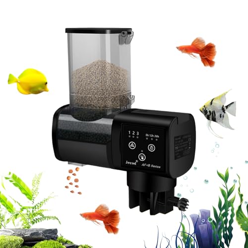 Wezalget Aquarium Futterautomat - Intelligenter Fischfutterautomat 500ml | Großvolumiger Futterautomat Für Reise, Alltagsnutzung, Gartenteich & Urlaub – Für Anfänger Und Enthusiasten von Wezalget