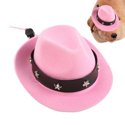 Wezalget Katzen-Cowboyhut – Cartoon-Welpenhut, Hasenkostüm-Zubehör, Foto-Requisiten, Hüte für Hunde mit verstellbarem Riemen, Haustier-Kopfbedeckung 164/200) von Wezalget