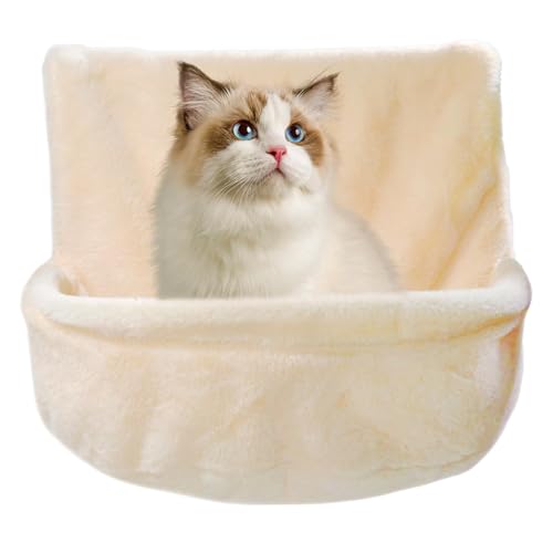 Wezalget Katzenhängemattenbett, Geländer, Katzenbett, Schlafsack mit Metallbettrahmen, stabile Katzenhängematte, Fenstersitz, stark und sicher, atmungsaktiv, Wandregale für Kätzchen, Frettchen, Welpen Wezalget Katzenhängemattenbett, Geländer, Katzenbett, Schlafsack mit Metallbettrahmen, stabile Katzenhängematte, Fenstersitz, stark und sicher, atmungsaktiv, Wandregale für Kätzchen, Frettchen, Welpen von Wezalget